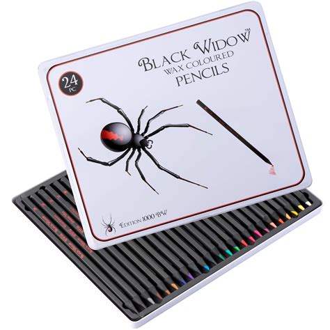 7 4. . Black widow coloring pencils